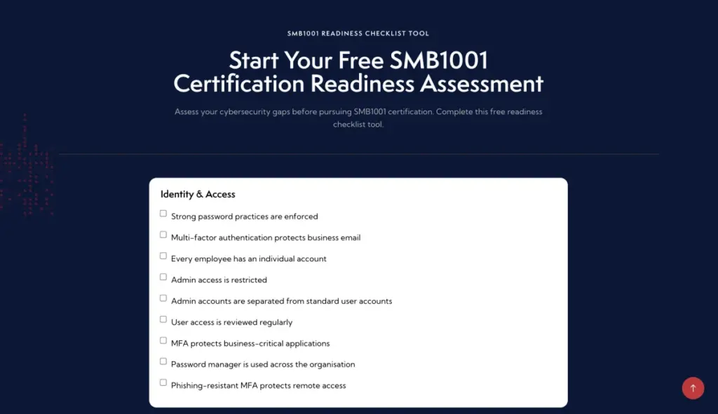 Checklist tool to do Readiness Self-Assessment